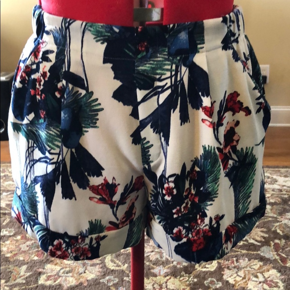 Botanical print shorts